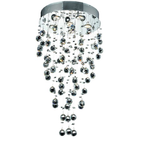 Elegant Lighting Galaxy 6 light Chrome Pendant Clear Royal Cut Crystal V2006D18C/RC